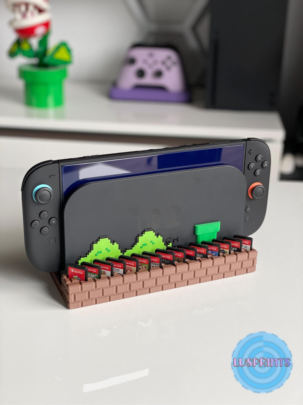 Switch 2 Dock Ständer | Retro Game Card Aufbewahrung | Nintendo Konsolen Halter - Printaztik