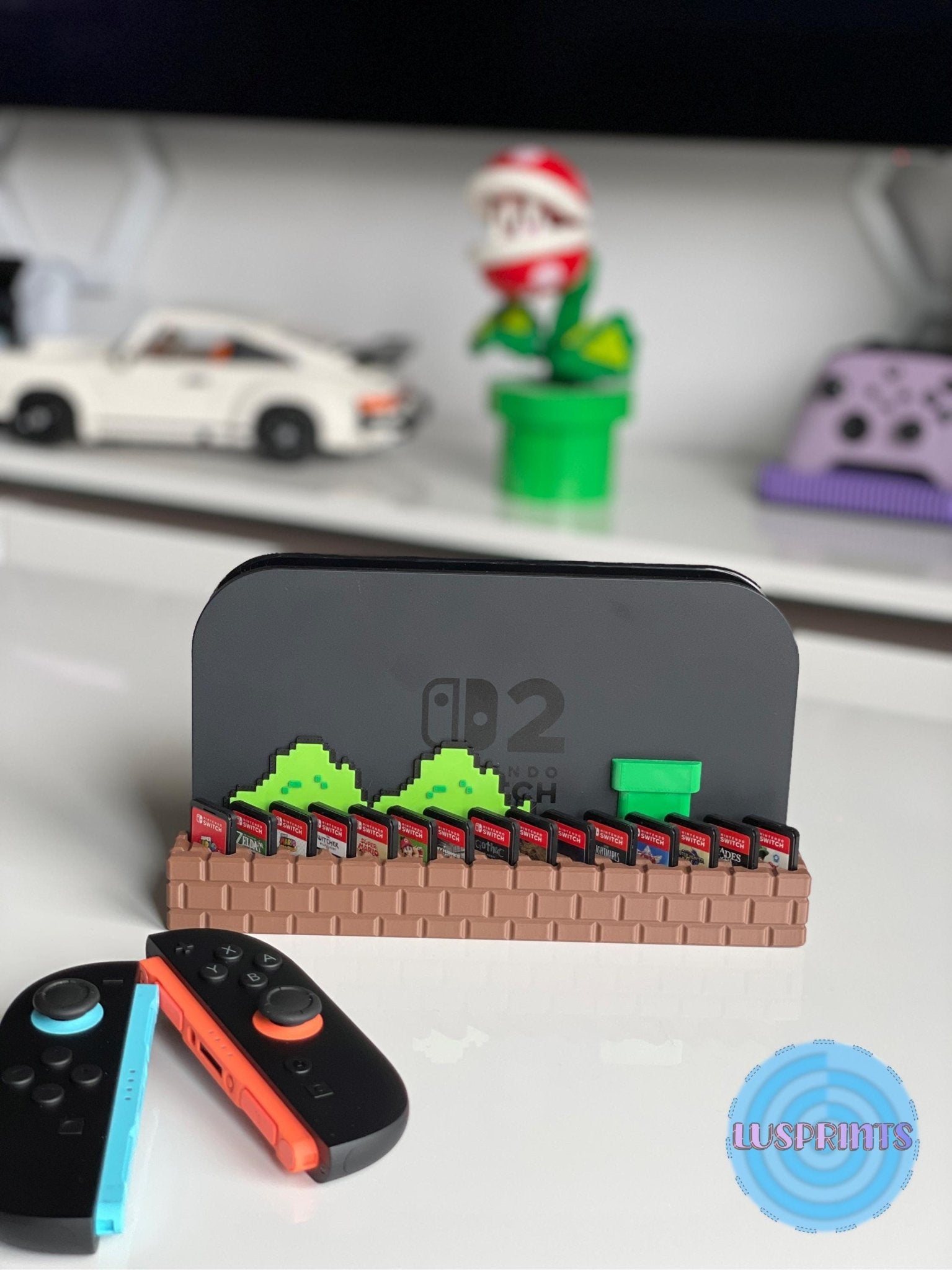 Switch 2 Dock Ständer | Retro Game Card Aufbewahrung | Nintendo Konsolen Halter - Printaztik