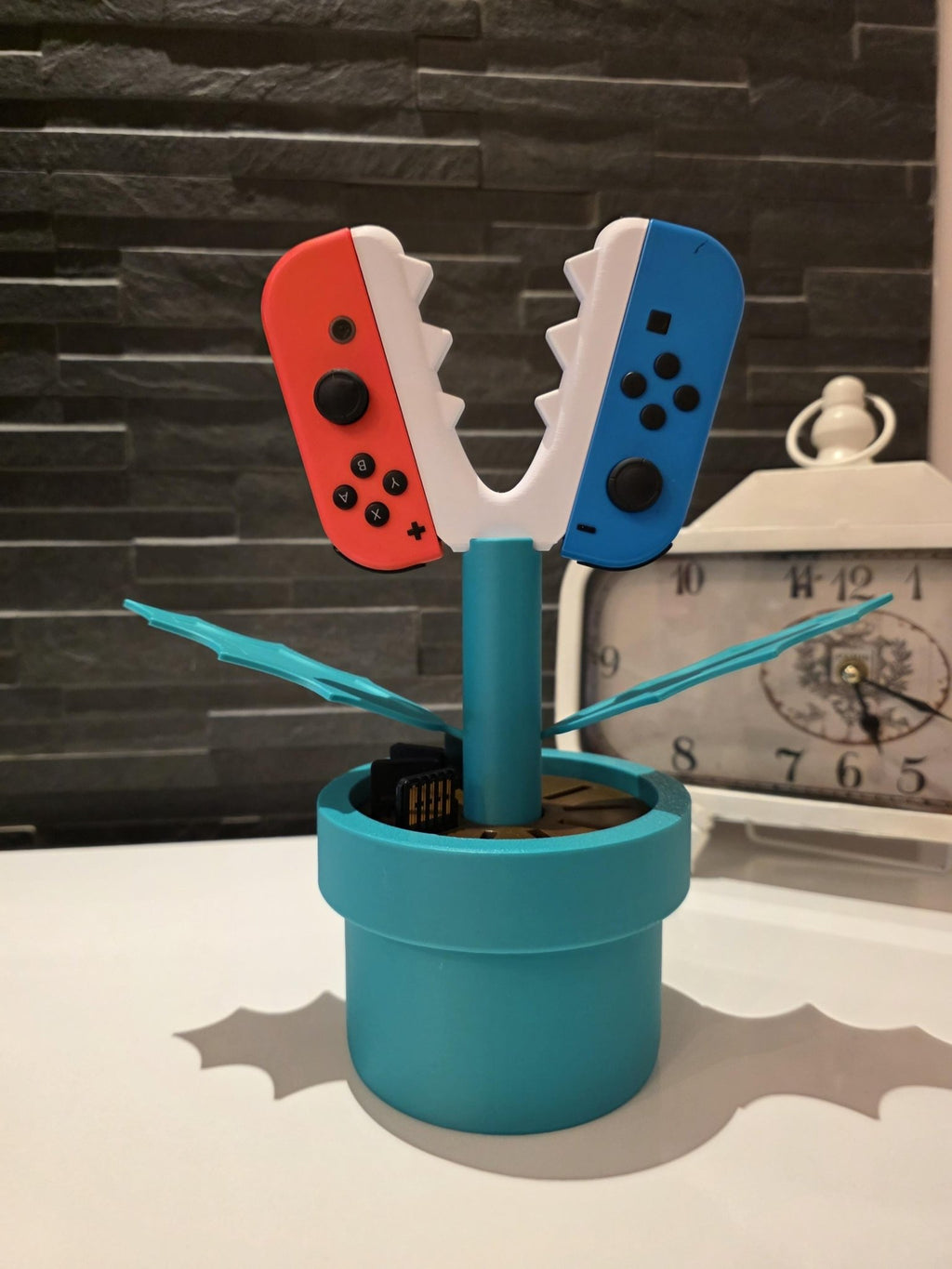 Piranha Plant Joy-Con & Switch Spielehalter | 3D-gedruckter Controller-Ständer | Nintendo Switch Zubehör | Nerd Geschenk