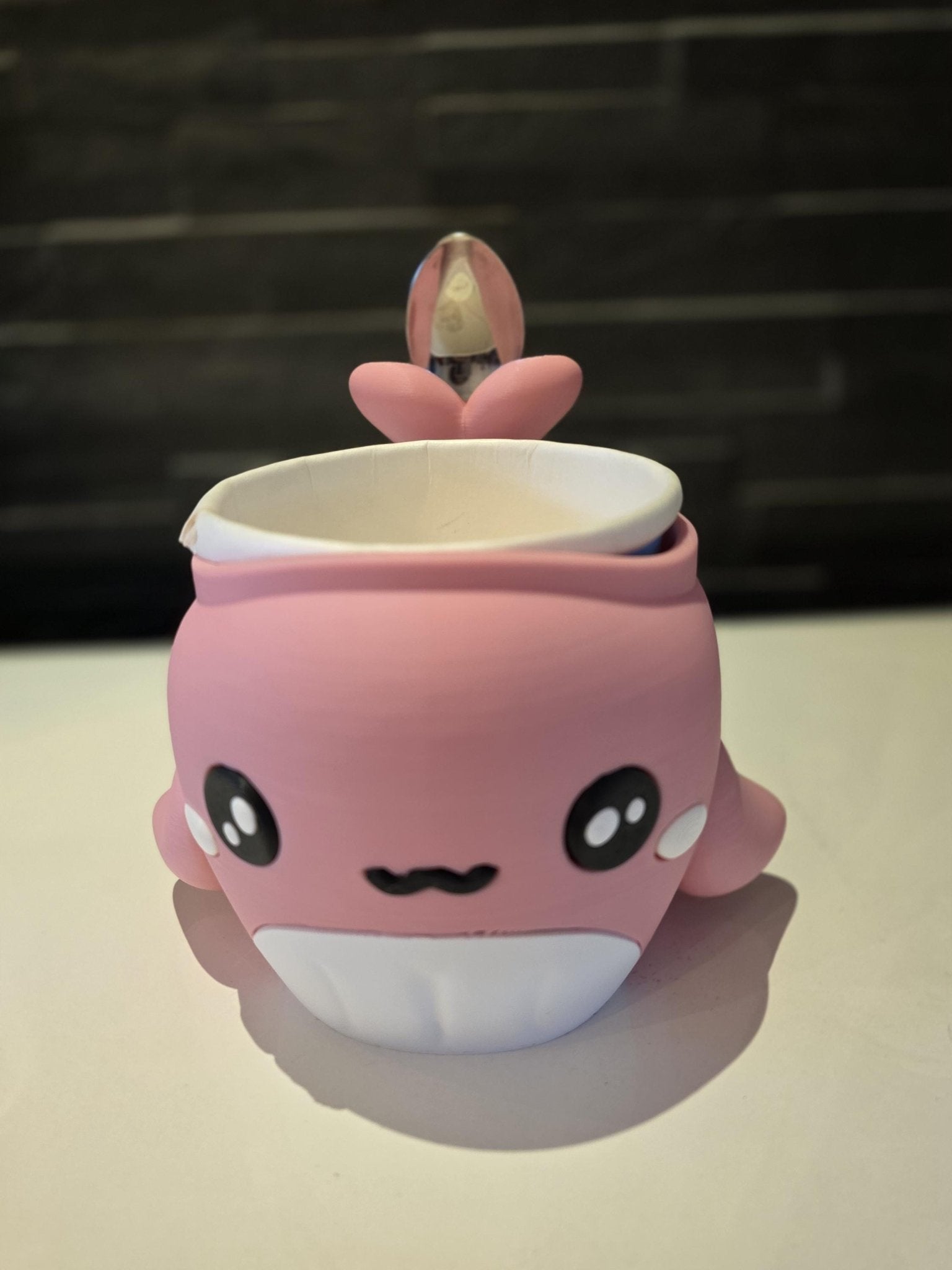 Wal Eisbecher Halter | Für Ben & Jerry's Co. | Nie wieder kalte Hände | 3D gedruckte Unikat Deko | Eisliebhaber Geschenk | printaztik