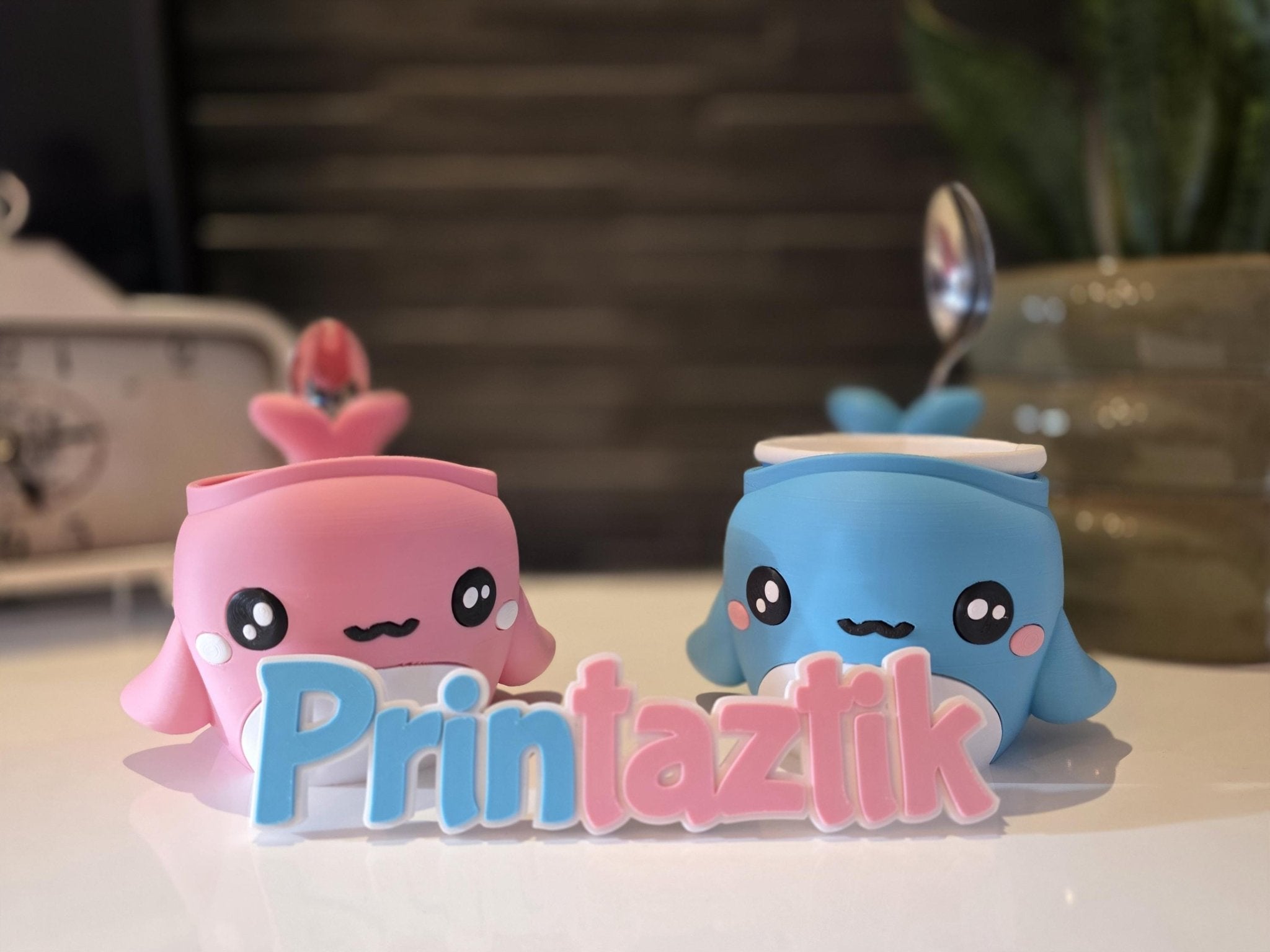 Wal Eisbecher Halter | Für Ben & Jerry's Co. | Nie wieder kalte Hände | 3D gedruckte Unikat Deko | Eisliebhaber Geschenk | printaztik