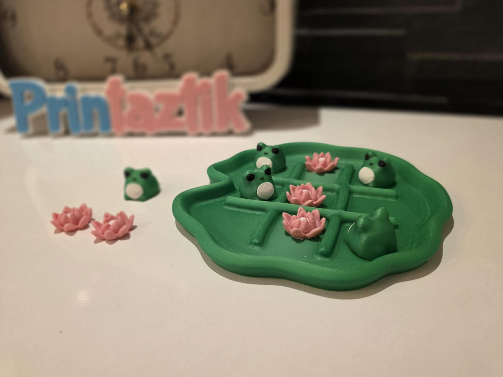 Frosch Tic Tac Toe | Unikat Reisespiel | Multi - Color - Printaztik