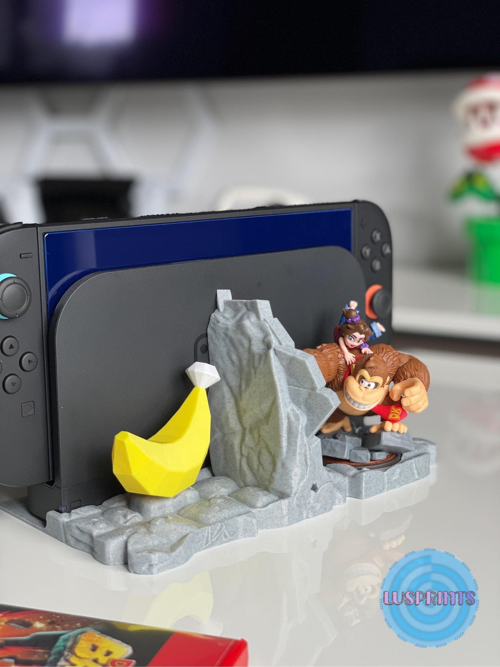 Nintendo Switch Dock Ständer (DK) | 3D gedruckter Amiibo Halter | Donkey Kong Bananza | Gaming Deko Sammler | printaztik Unikat