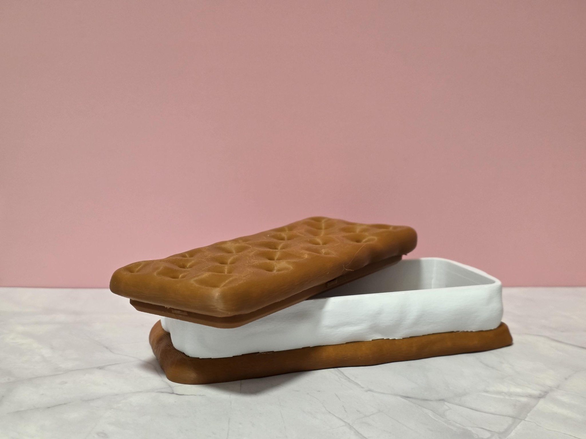 3D Keks Stiftebox – Lustiger Stiftehalter und Organizer – Candy Case – Büro Geschenk für Lehrer, Schüler, Kollegen – Handmade Deko