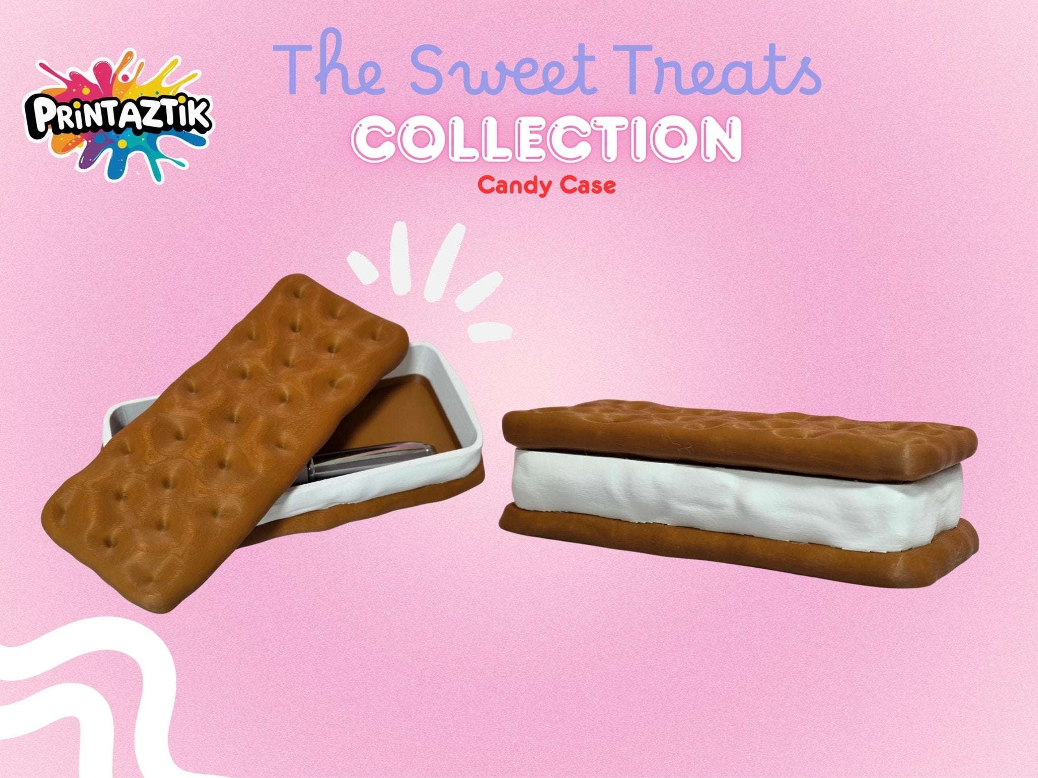 3D gedruckter Schokoladen Stiftehalter im Candy Design, handgemacht von Printaztik