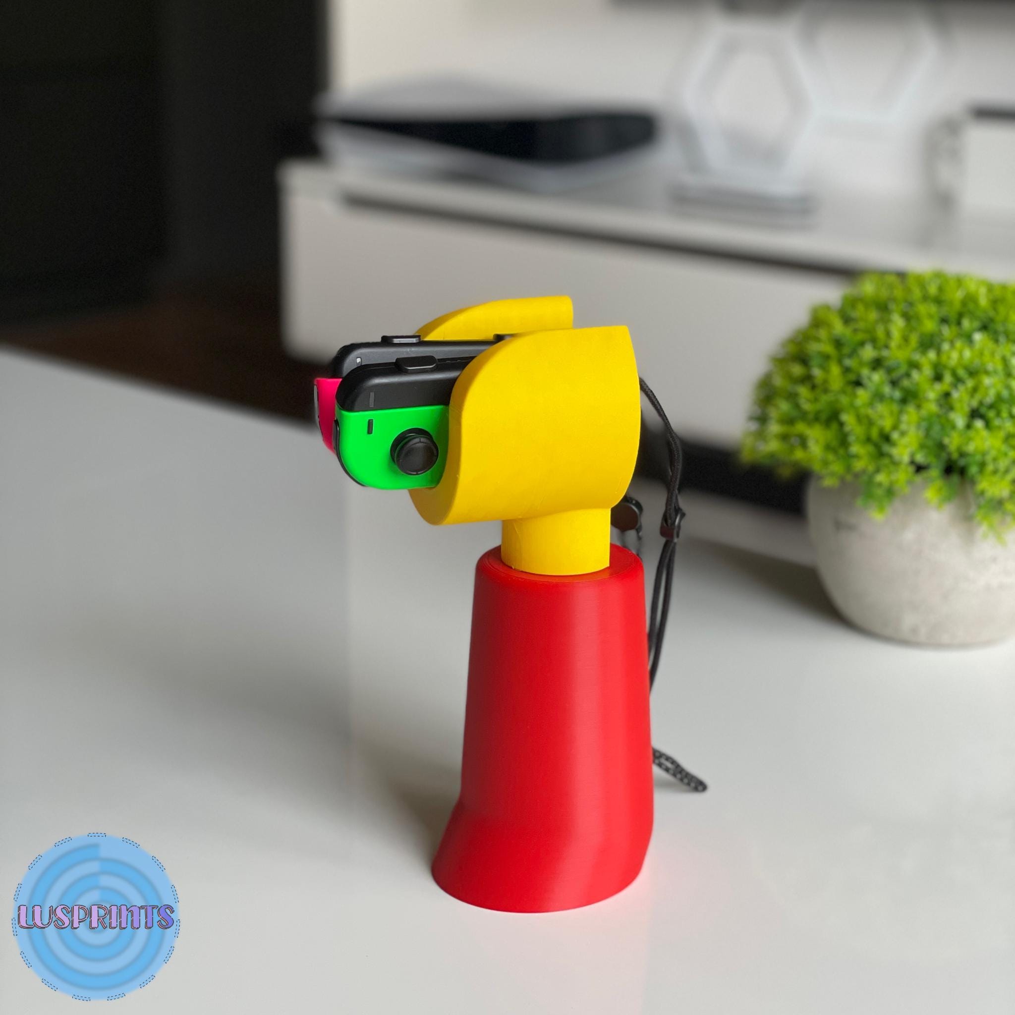 Nintendo Switch Controller Stand Halterung, Schreibtisch Deko für Gamer, Lego Minifiguren Stil