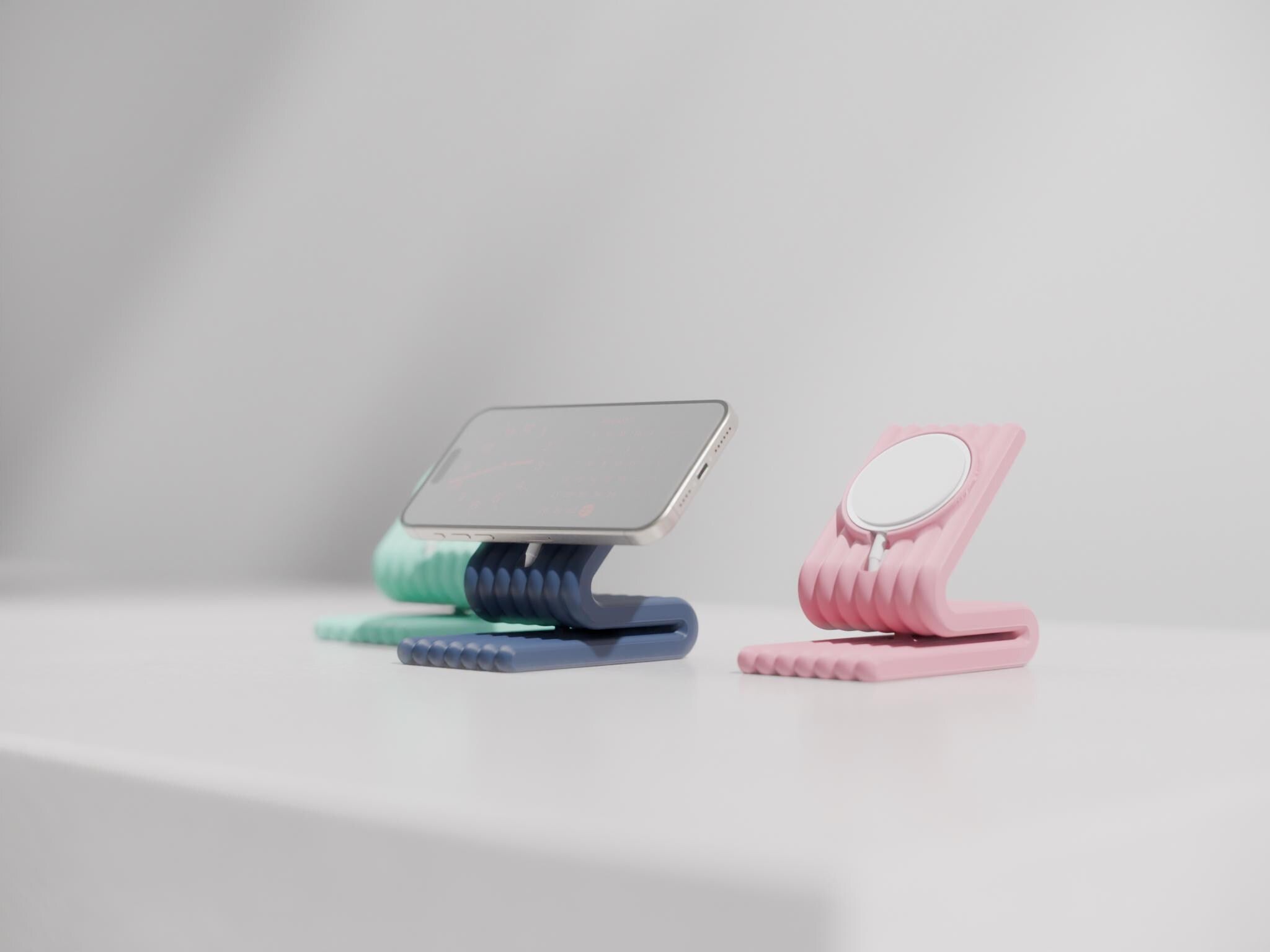 MagSafe Standby Halter | Minimalistisches Rippen - Design | Custom Fit - Printaztik