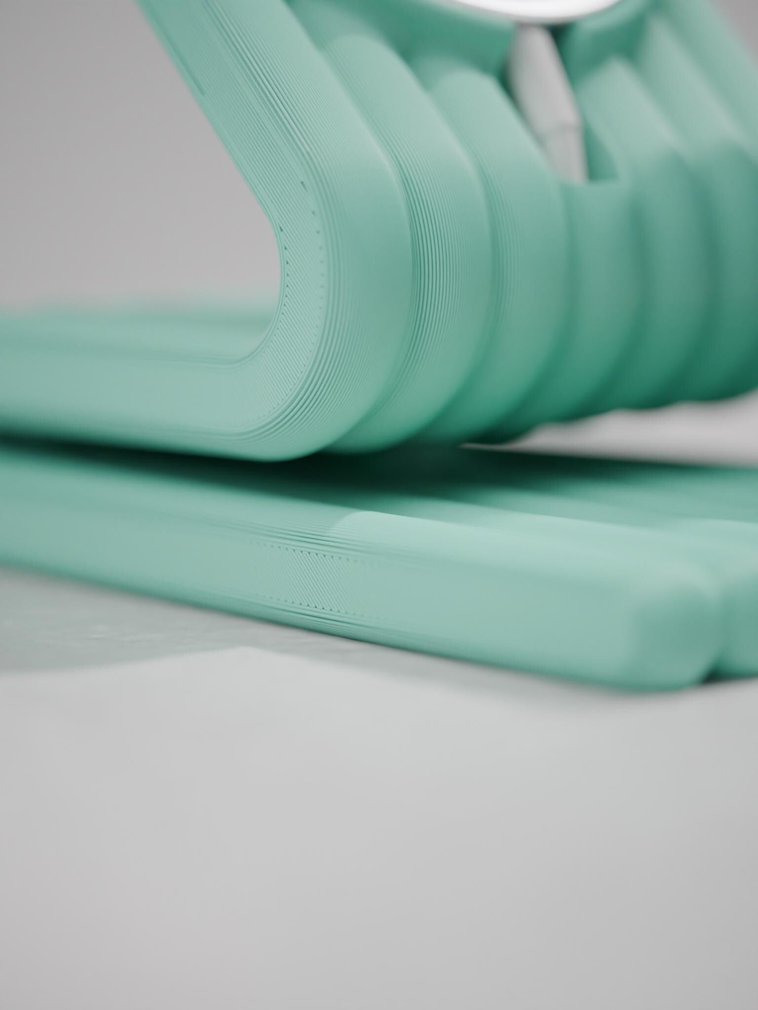 Detailaufnahme der Schichtlinien – typische 3D-Druckstruktur