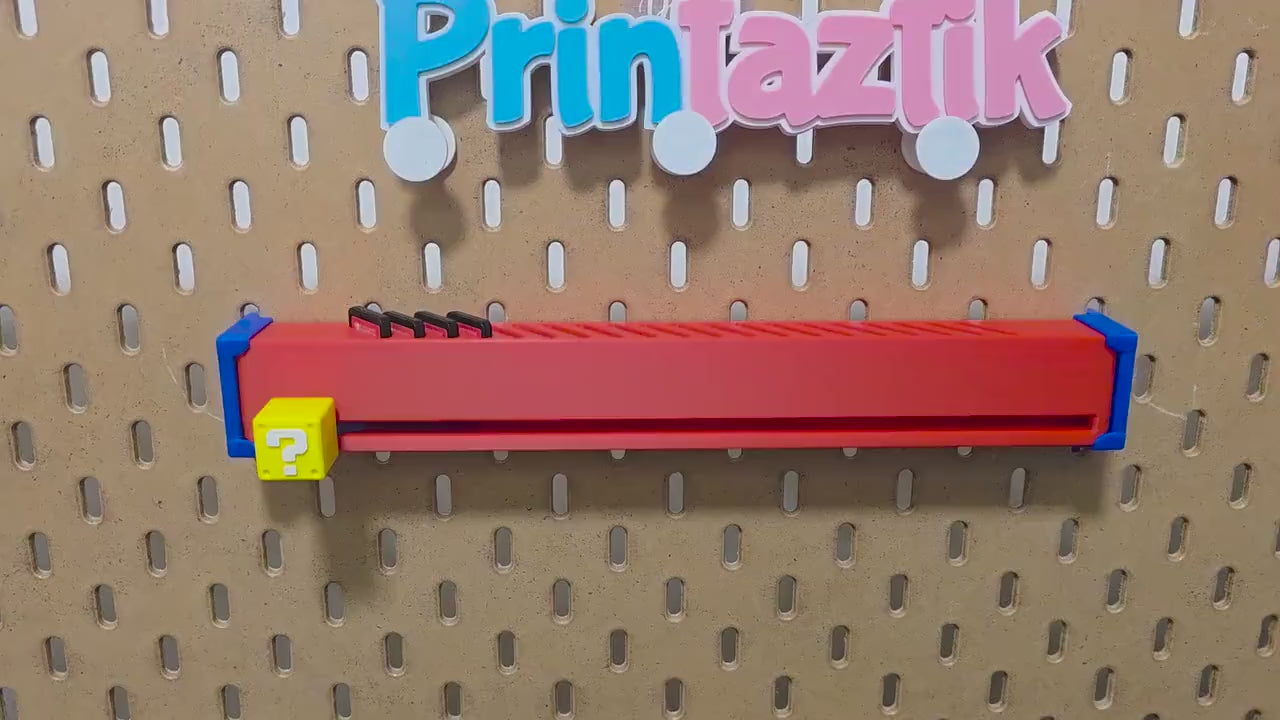 Nintendo Switch Spielhalter für IKEA SKADIS | 3D-gedruckter Cartridge Slider | Wandhalterung Gaming Deko | Switch Spiele Organizer