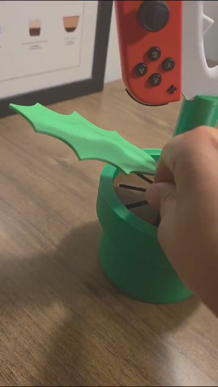 Piranha Plant Joy-Con & Switch Spielehalter | 3D-gedruckter Controller-Ständer | Nintendo Switch Zubehör | Nerd Geschenk
